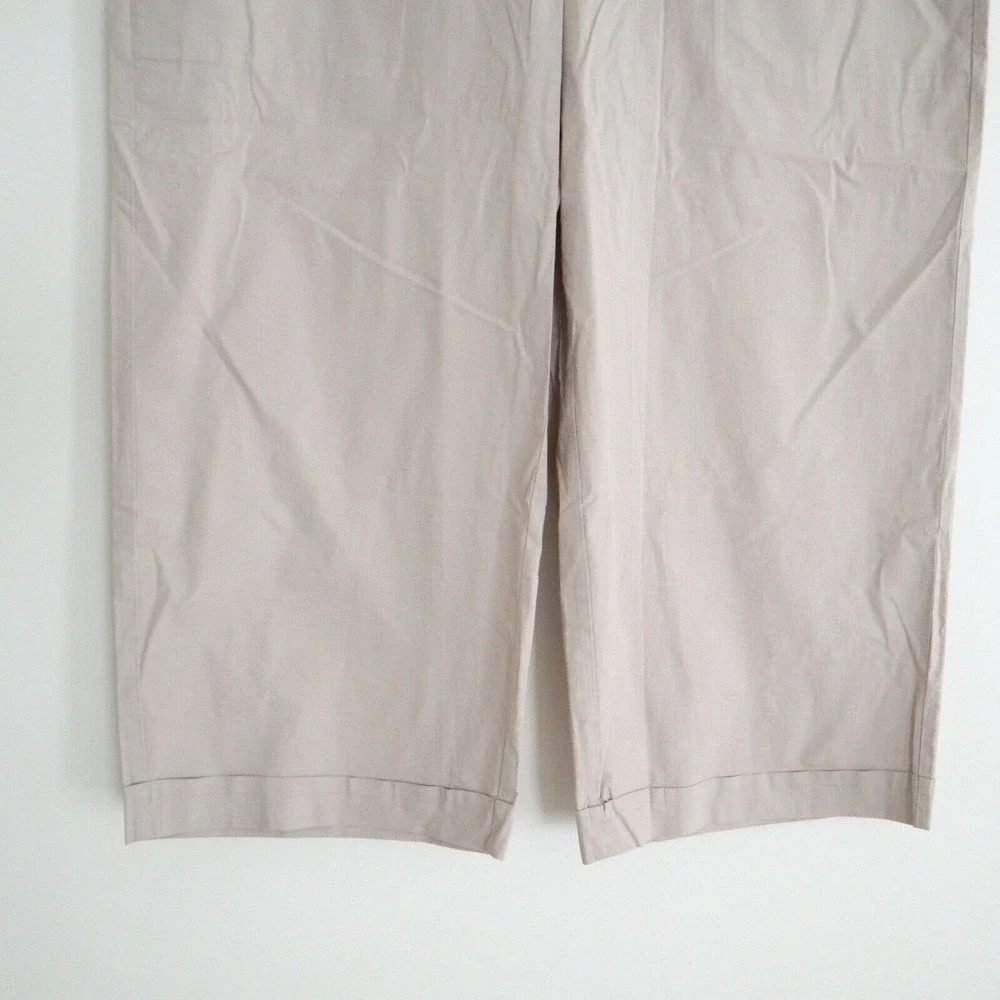 Eileen Fisher Light Taupe Cropped Wide-Leg Pants NWT - Picture 9 of 12